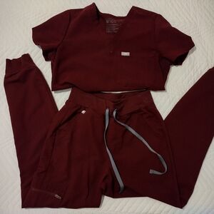 Figs Burgundy XS